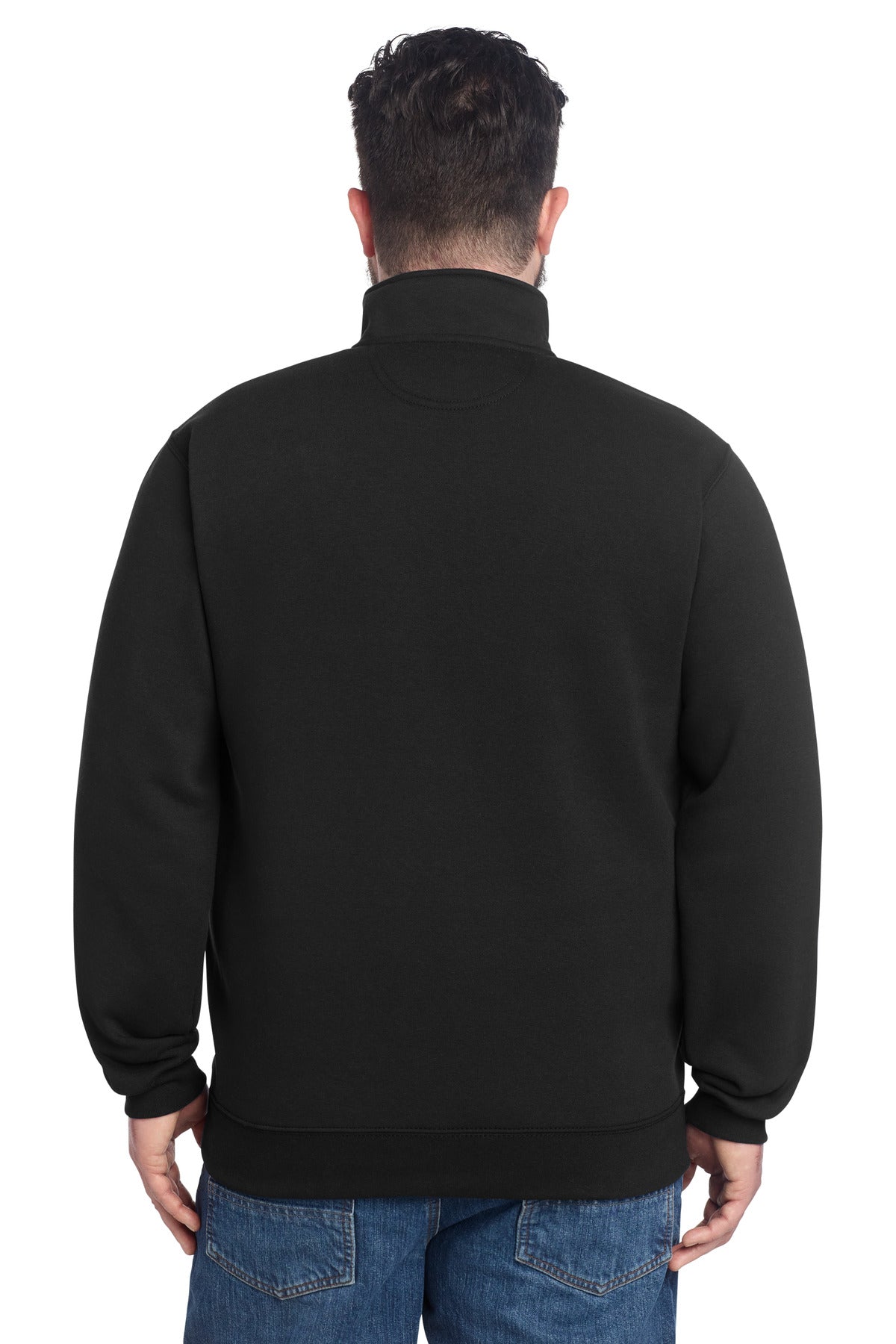 Black Carhartt Midweight 1/4-Zip Mock Neck Sweatshirt CT105294 plain
