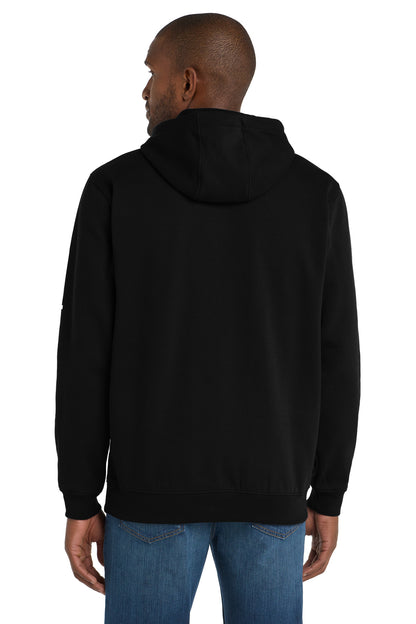 Black Carhartt Midweight Hooded Logo Sweatshirt CTK288 plain