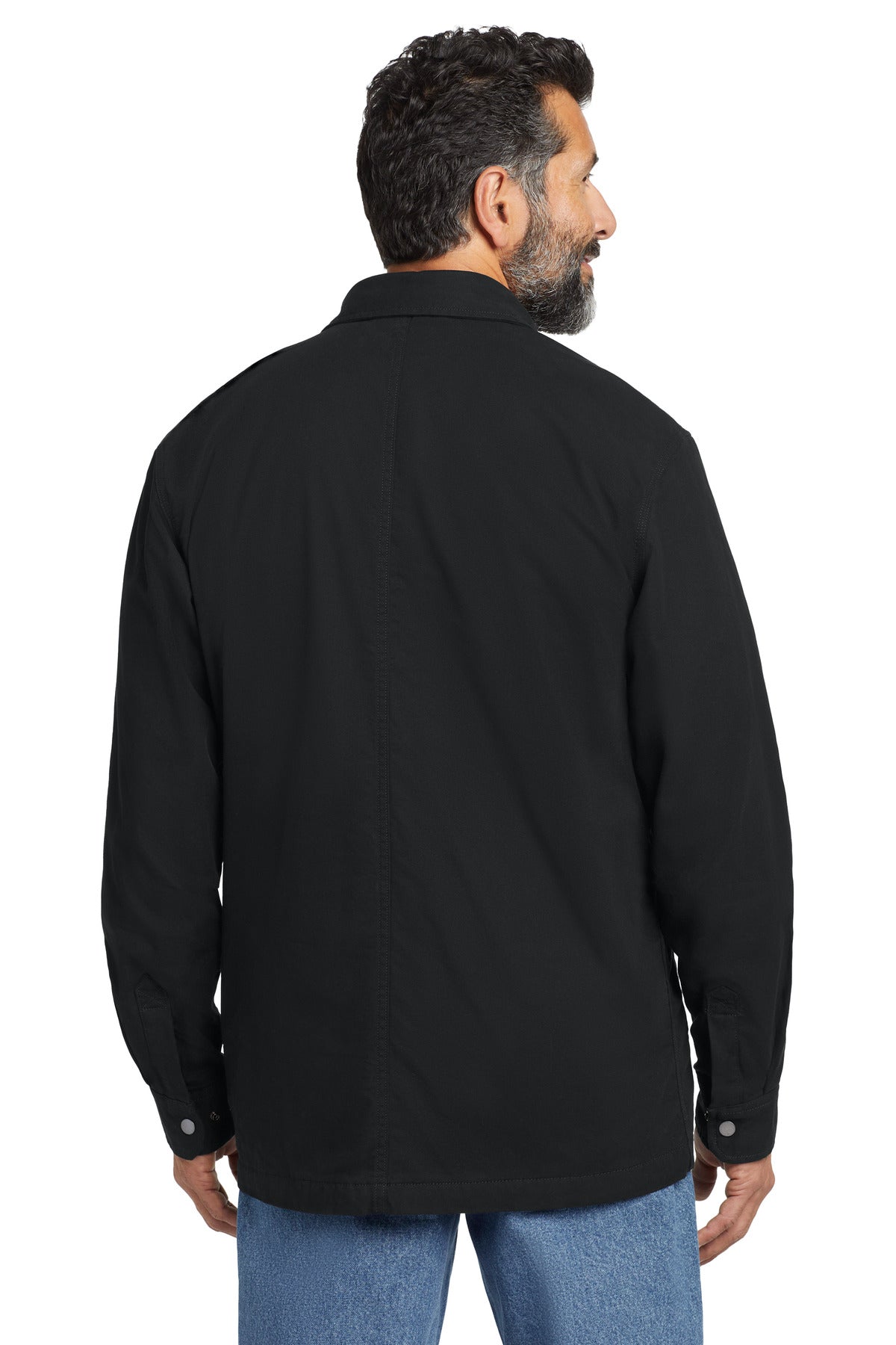 Black Carhartt Rugged Flex Fleece-Lined Shirt Jac CT105532 plain