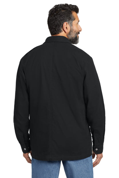 Black Carhartt Rugged Flex Fleece-Lined Shirt Jac CT105532 plain