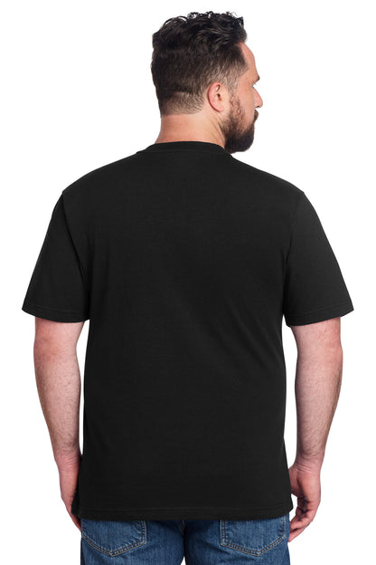Black Carhartt Short Sleeve Henley T-Shirt CTK84 plain