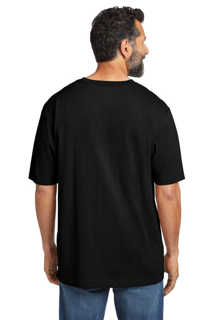 Black Carhartt Tall Workwear Pocket Short Sleeve T-Shirt. CTTK87 plain