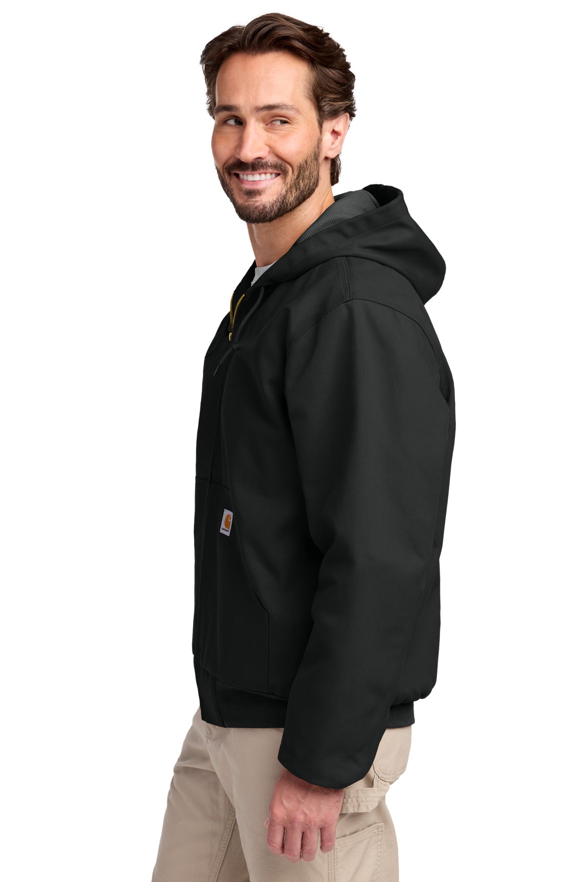 Black Carhartt Thermal-Lined Duck Active Jac. CT106678 plain