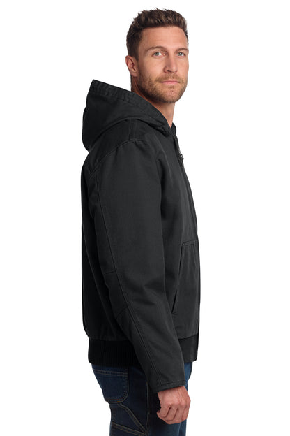 Black Carhartt Washed Duck Active Jac. CT104050 plain