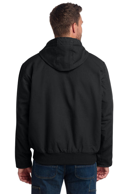 Black Carhartt Washed Duck Active Jac. CT104050 plain