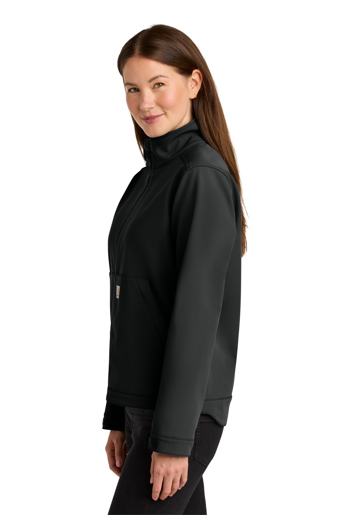 Black Carhartt Women's Rain Defender Soft Shell Jacket CT107115 plain