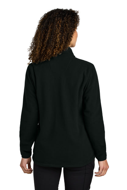 Black Carhartt Women's Textured Full-Zip Fleece Jacket CT106419 plain