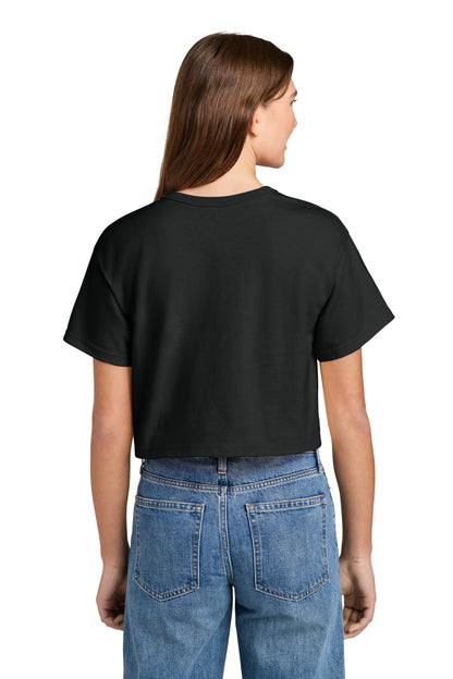 Black Champion Women's Cropped Heritage Tee T453W plain