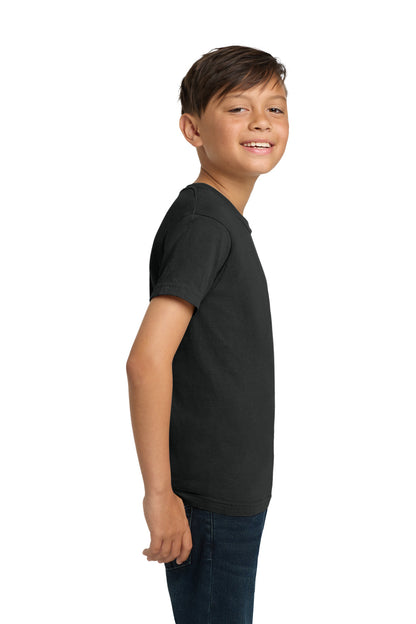 Black COMFORT COLORS Youth Heavyweight Ring Spun Tee. 9018 plain
