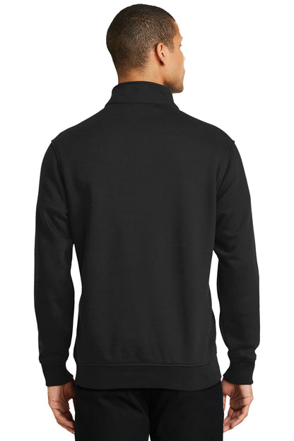 Black CornerStone 1/2-Zip Job Shirt. CS626 plain