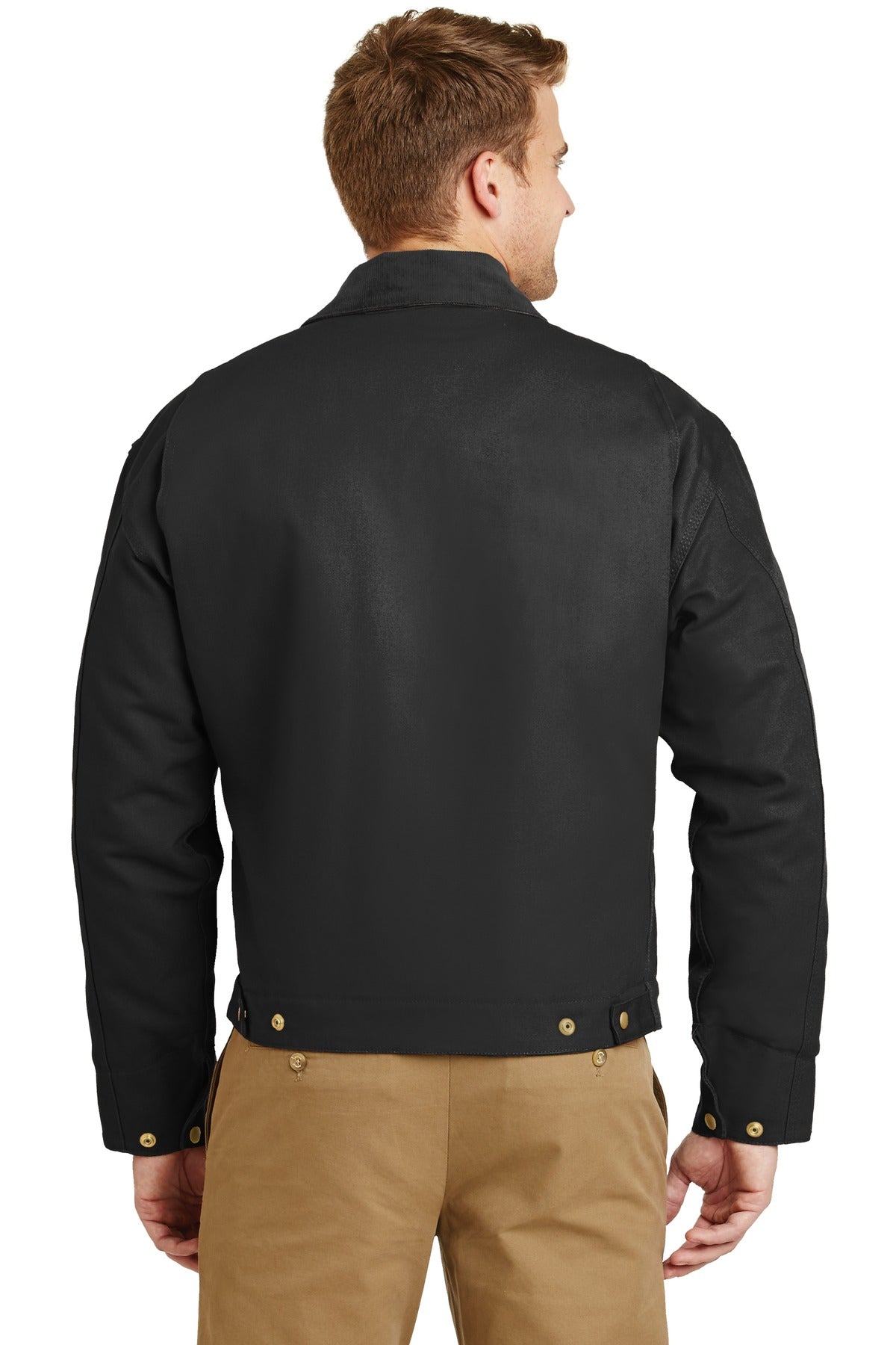 Black CornerStone - Duck Cloth Work Jacket. J763 plain
