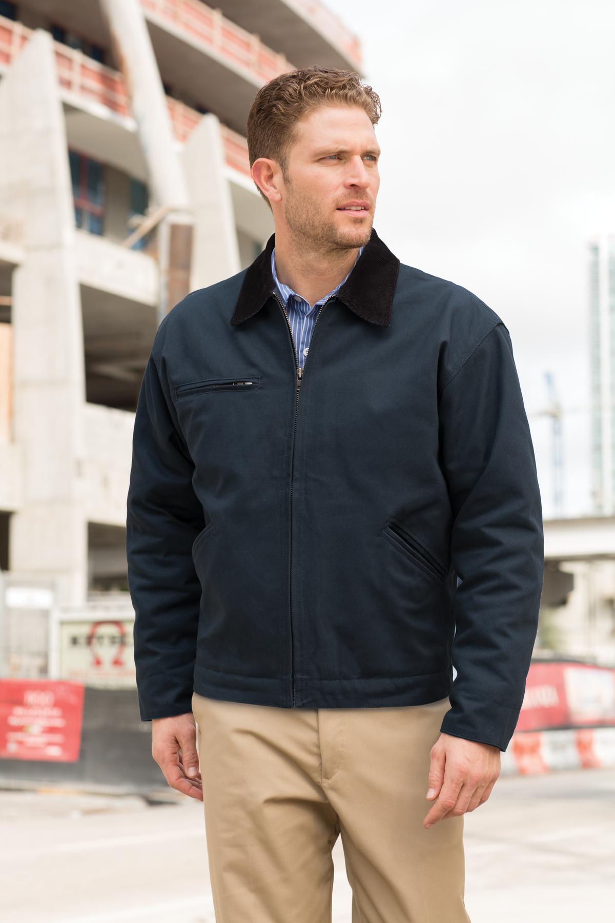 Black CornerStone - Duck Cloth Work Jacket. J763 plain