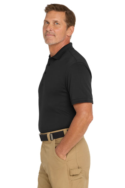 Black CornerStone Industrial Snag-Proof Pique Polo. CS4020 plain