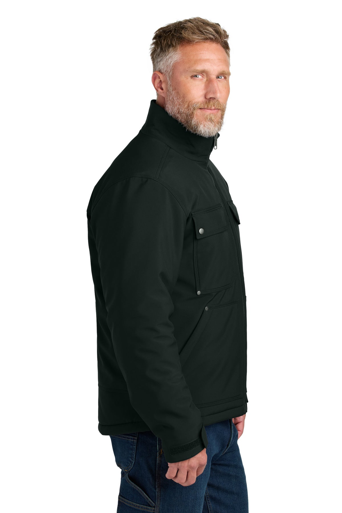 Black CornerStone Insulated Workwear Soft Shell CSJ75 plain