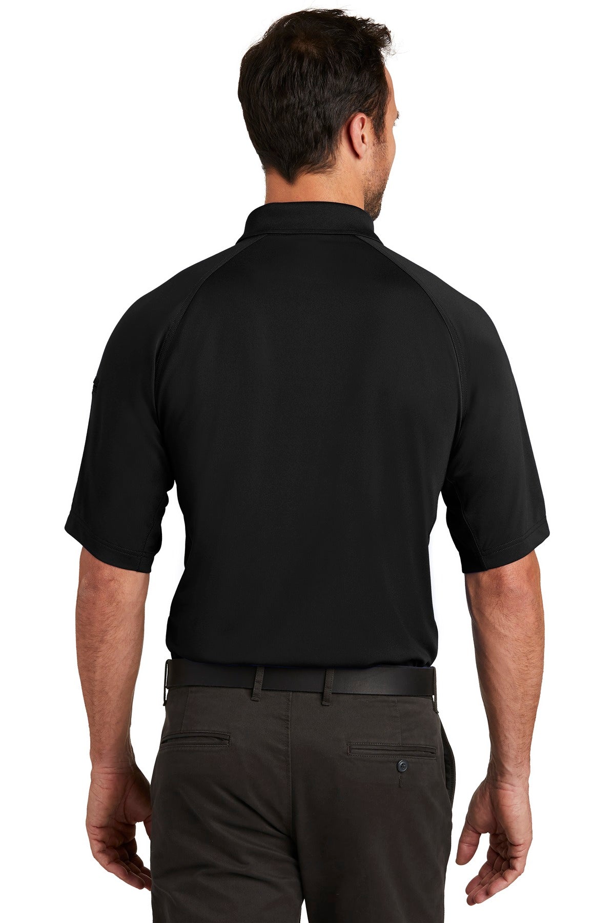 Black CornerStone Select Lightweight Snag-Proof Tactical Polo. CS420 plain
