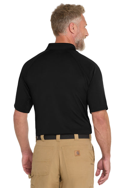 Black CornerStone Select Lightweight Snag-Proof Tactical Polo. CS420 plain