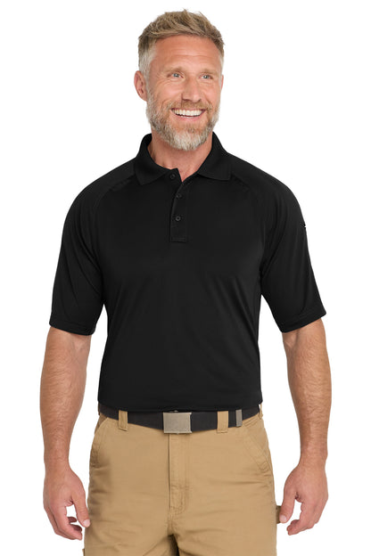 Black CornerStone Select Lightweight Snag-Proof Tactical Polo. CS420 plain