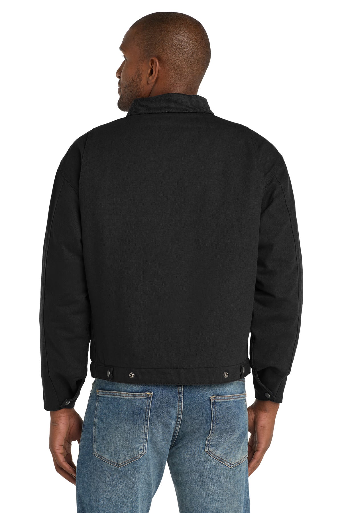 Black CornerStone Tall Duck Cloth Work Jacket. TLJ763 plain