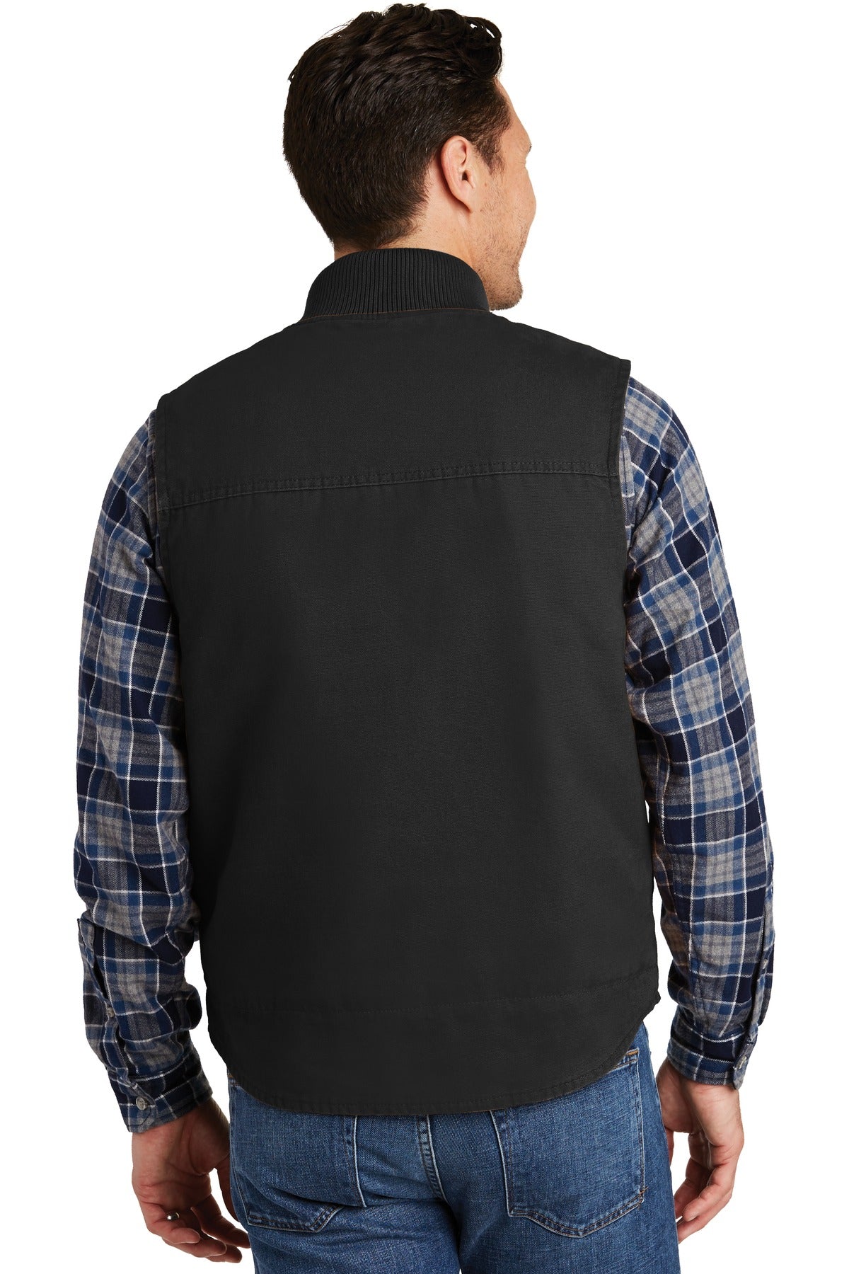 Black CornerStone Washed Duck Cloth Vest. CSV40 plain