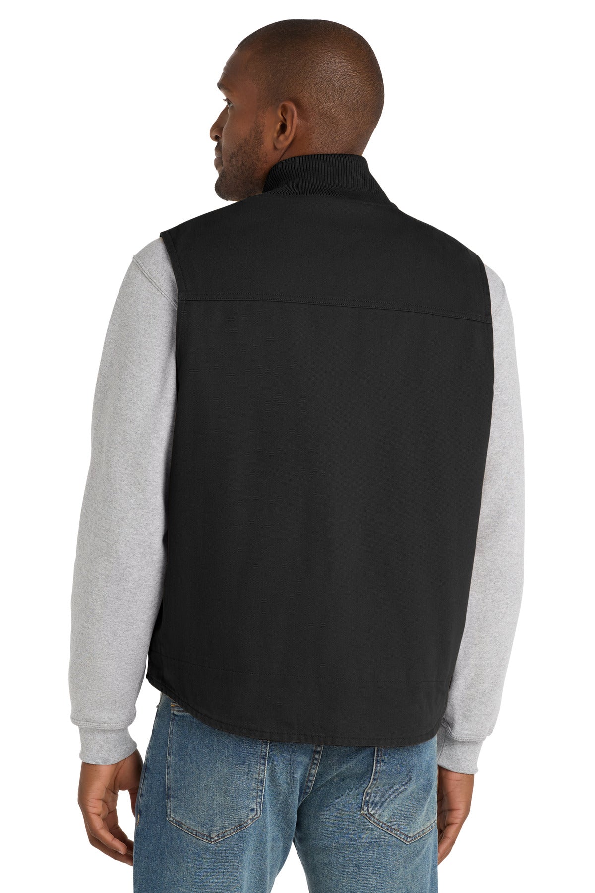 Black CornerStone Washed Duck Cloth Vest. CSV40 plain