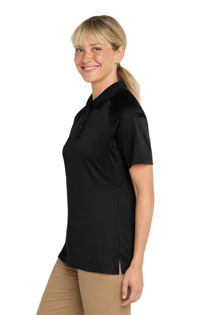 Black CornerStone Women's Select Snag-Proof Tactical Polo. CS411 plain