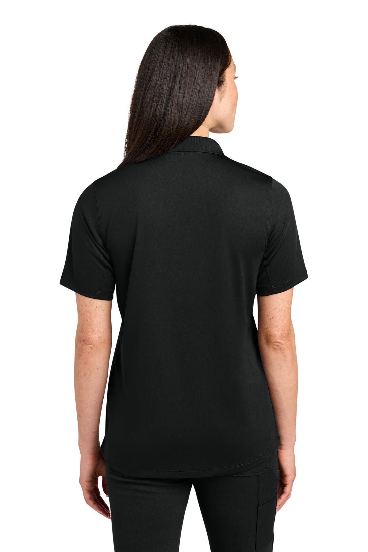 Black CornerStone Women's Workwear Pro Tactical Polo CS453 plain