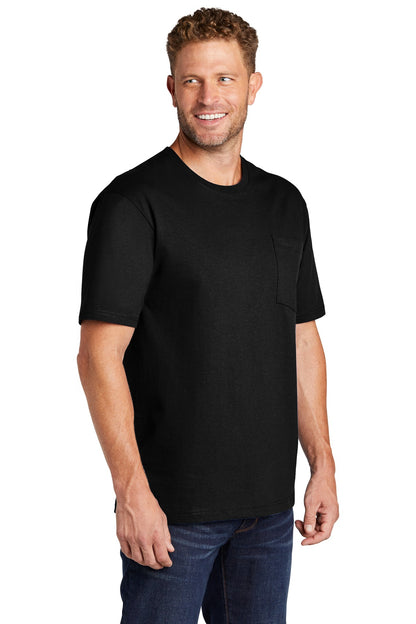 Black CornerStone Workwear Pocket Tee CS430 plain