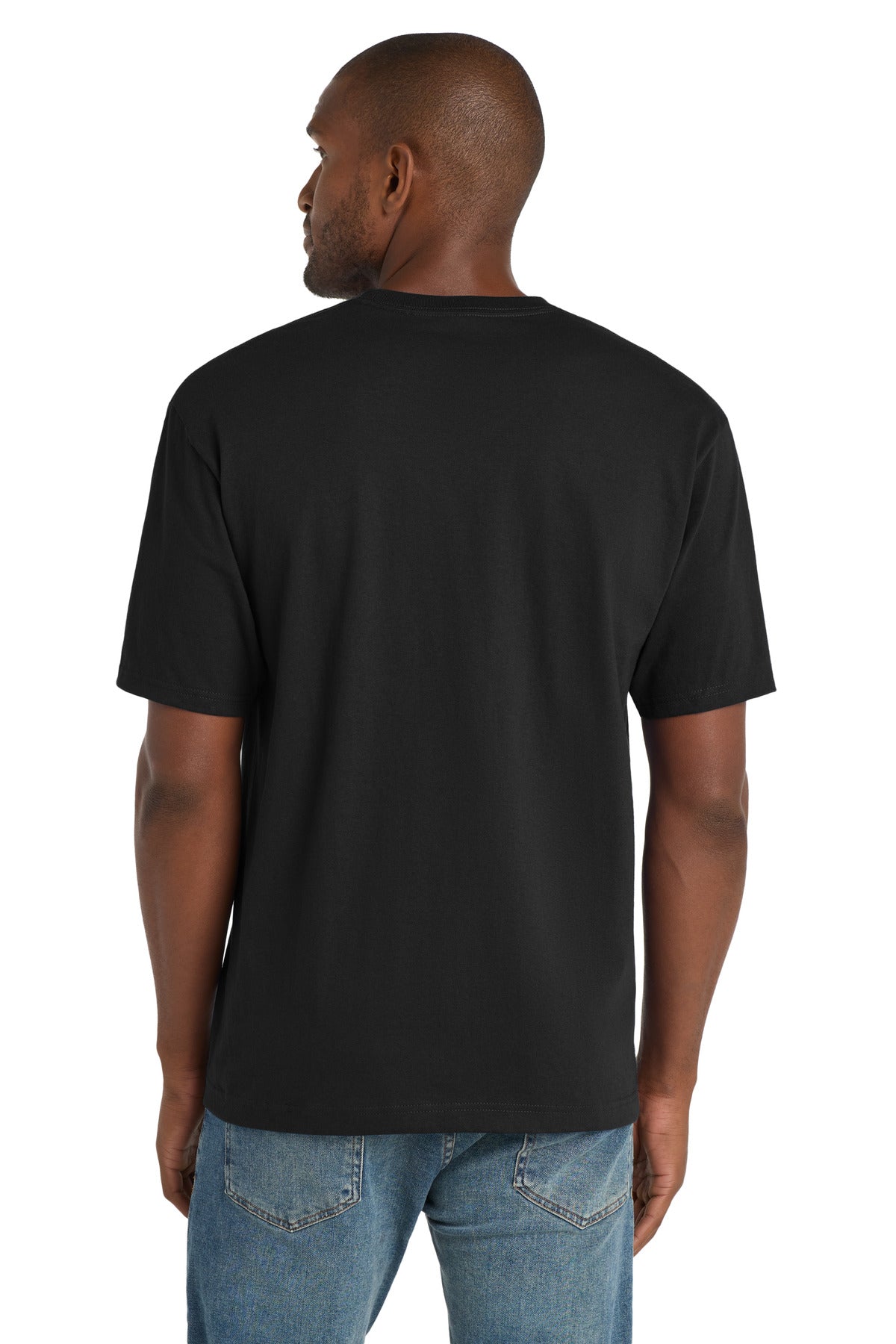 Black CornerStone Workwear Pocket Tee CS430 plain