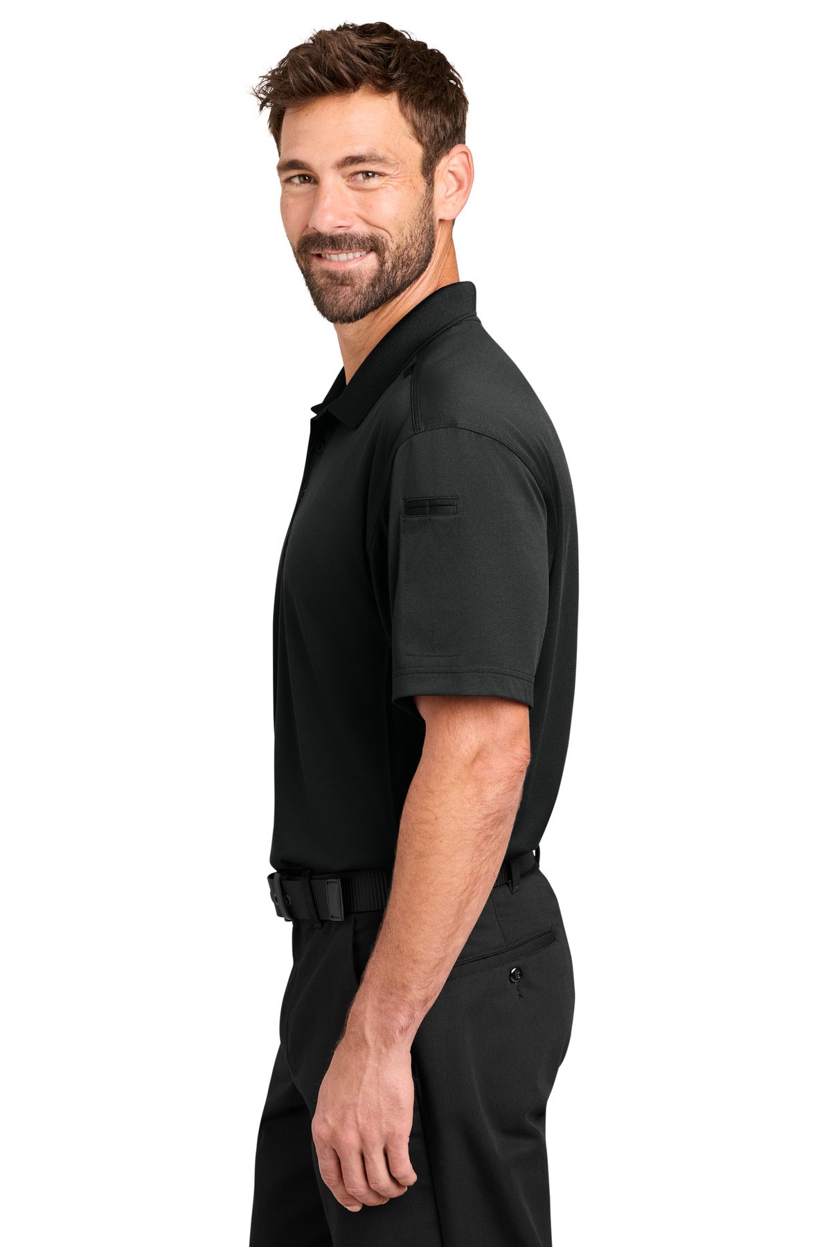Black CornerStone Workwear Pro Tactical Polo CS452 plain