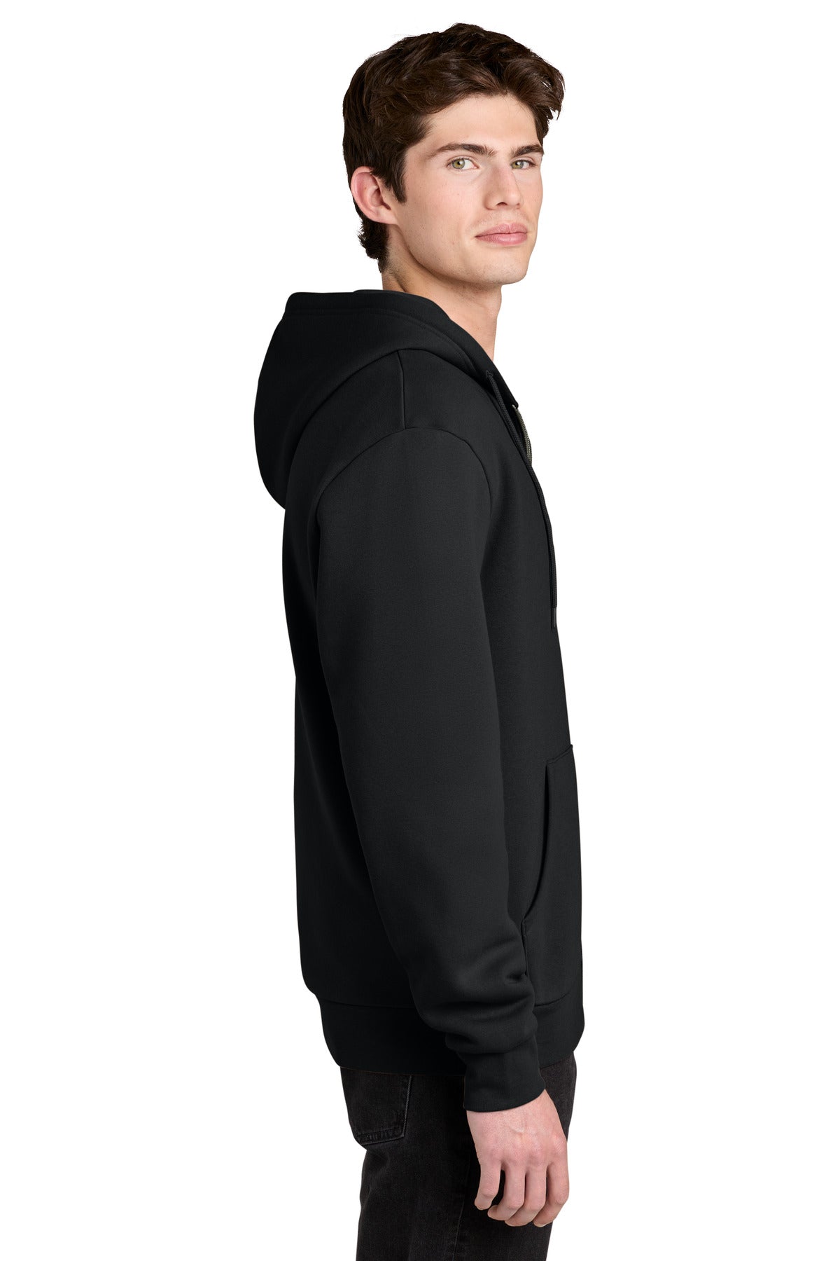 Black District MelloFleece Full-Zip Hoodie DT6702 plain