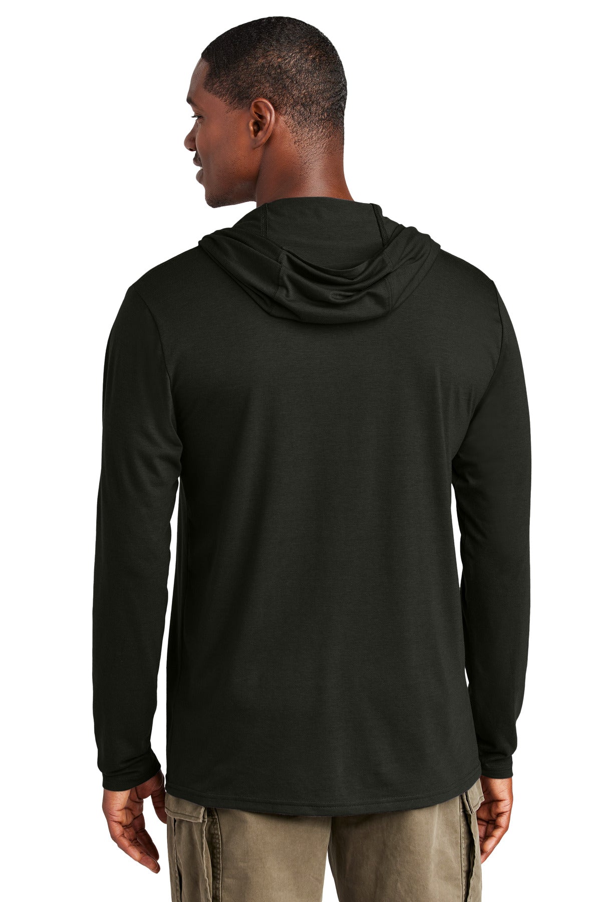 Black District Perfect Tri Long Sleeve Hoodie. DM139 plain