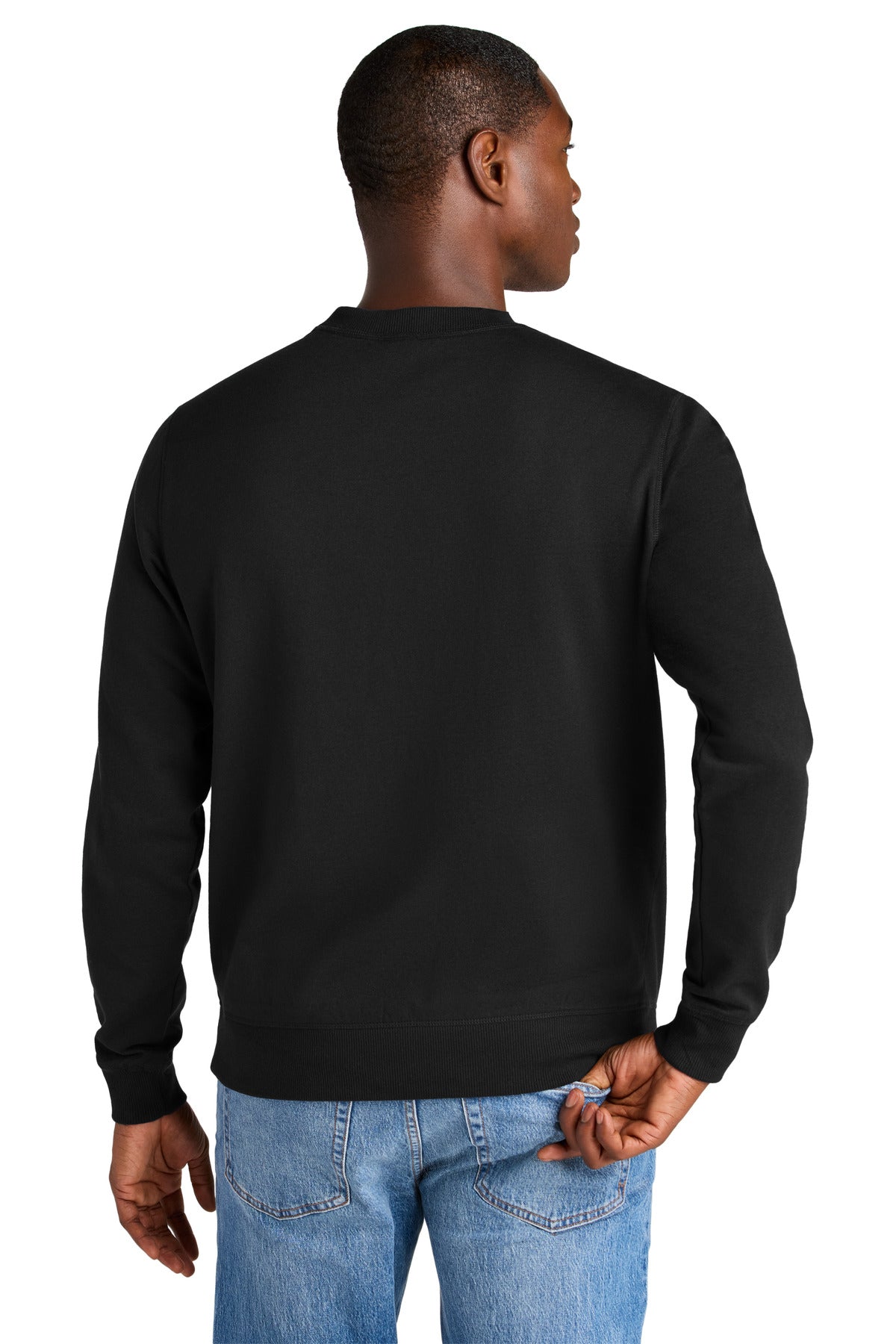 Black District Re-Fleece Crew DT8104 plain
