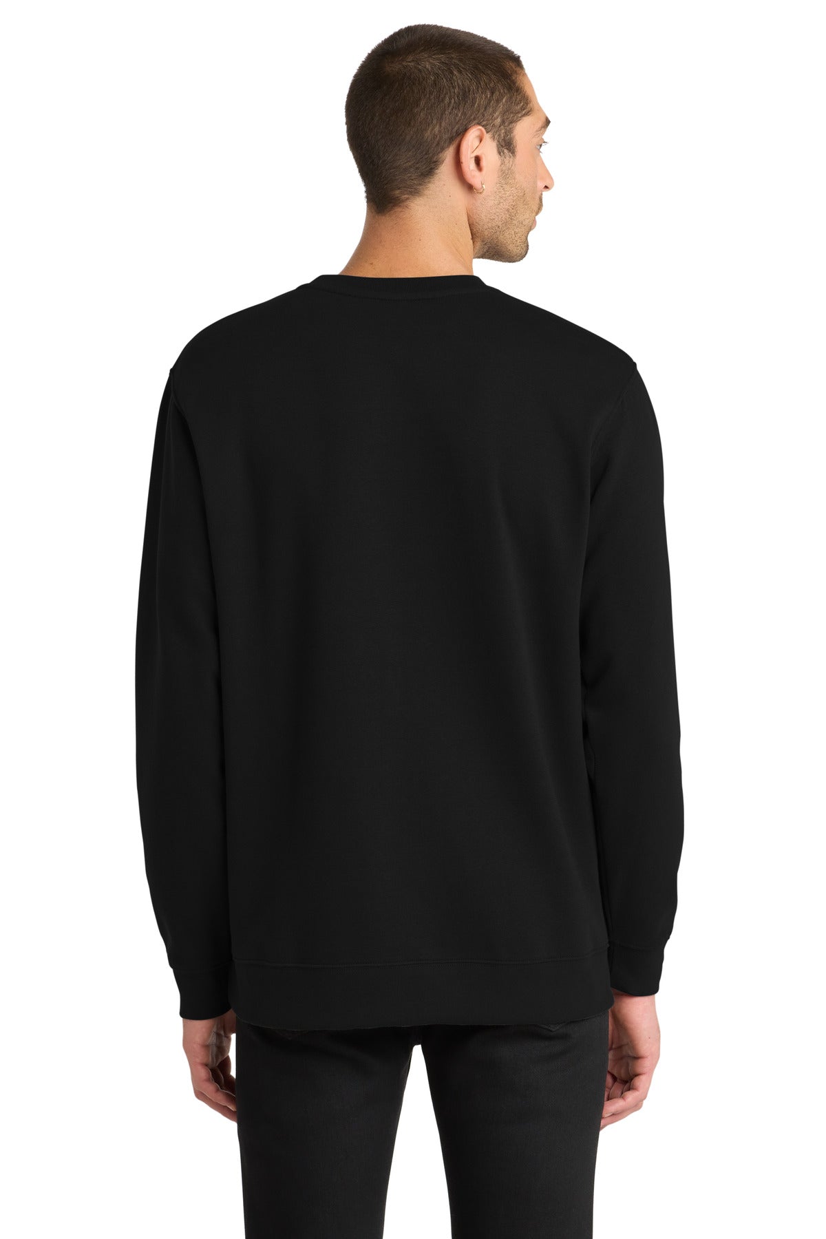 Black District V.I.T. Fleece Crew DT6104 plain
