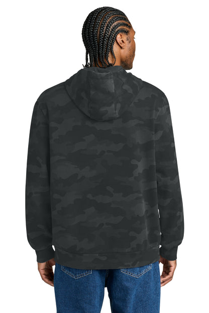 Black District Wash Camo Fleece Hoodie DT2200C plain