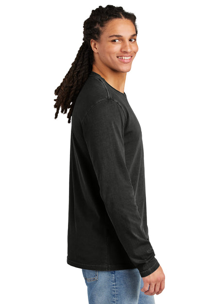 Black District Wash Long Sleeve Tee DT2103 plain