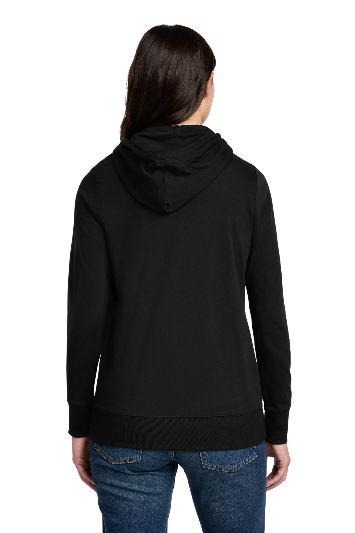 Black District Women's Featherweight French Terry Full-Zip Hoodie DT673 plain