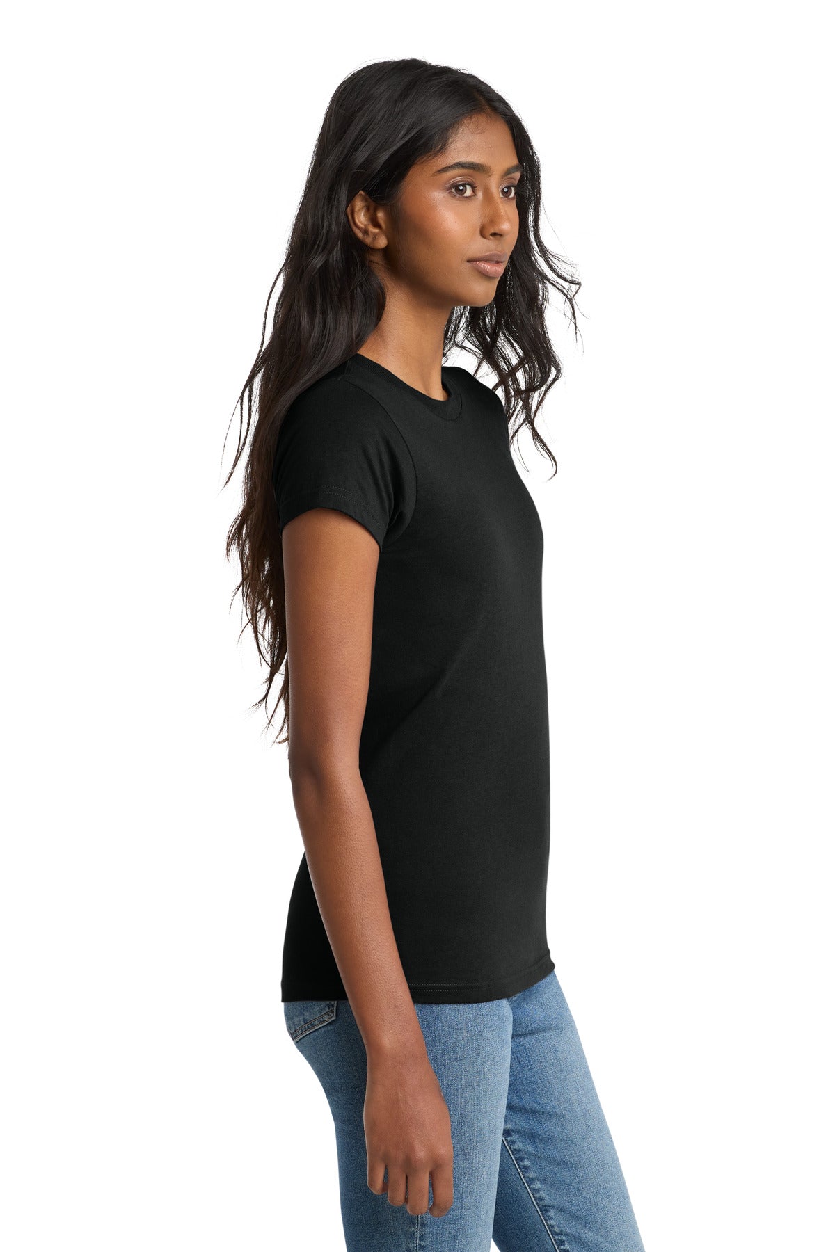 Black District Women's Fitted The Concert Tee DT5001 plain