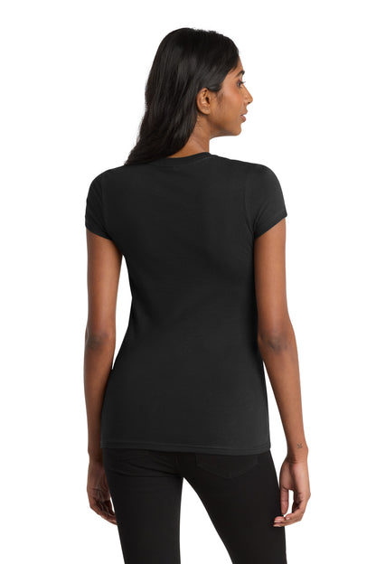 Black District Women's Fitted Very Important Tee . DT6001 plain