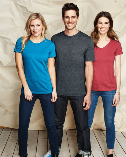 Black District Women's Perfect Blend CVC Tee. DM108L plain