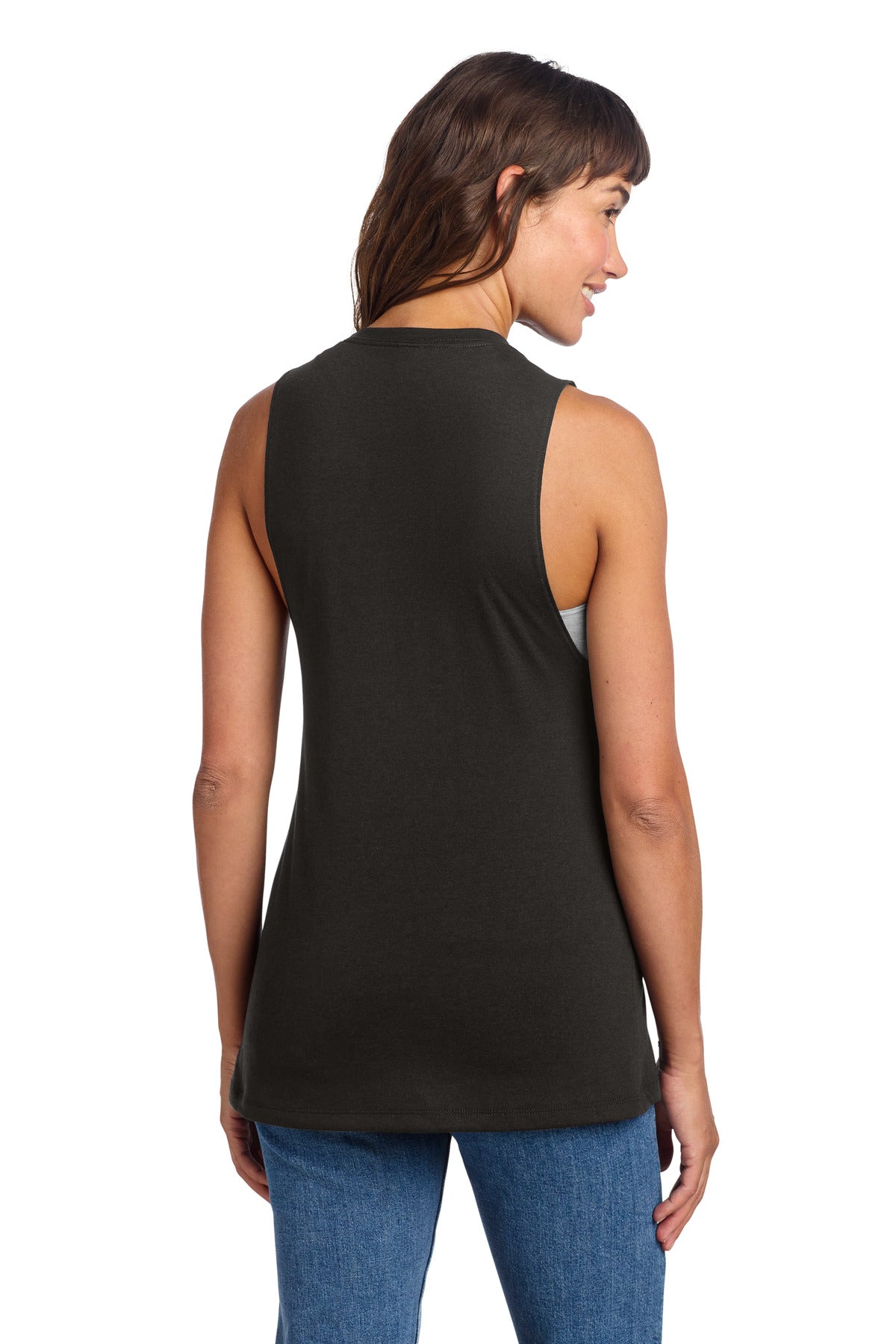 Black District Women's Perfect Tri Muscle Tank DT153 plain