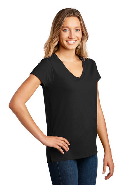 Black District Women's Re-Tee V-Neck DT8001 plain