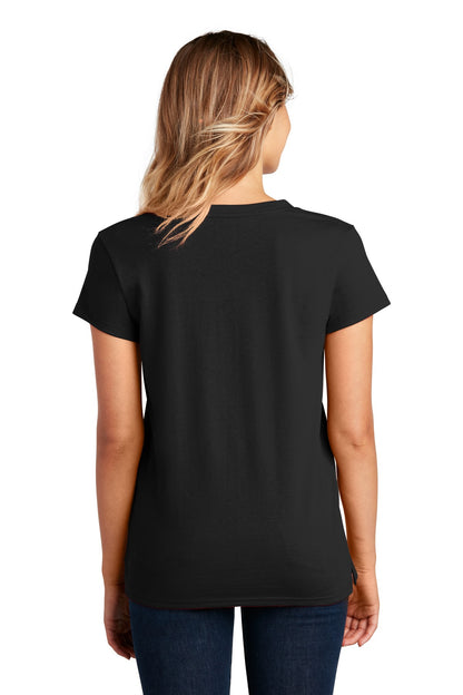 Black District Women's Re-Tee V-Neck DT8001 plain