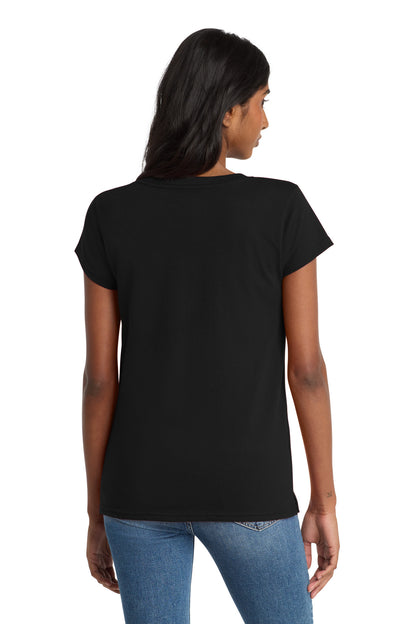 Black District Women's Re-Tee V-Neck DT8001 plain