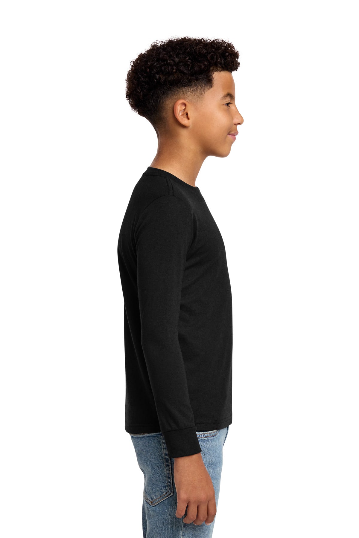 Black District Youth Perfect Tri Long Sleeve Tee DT132Y plain