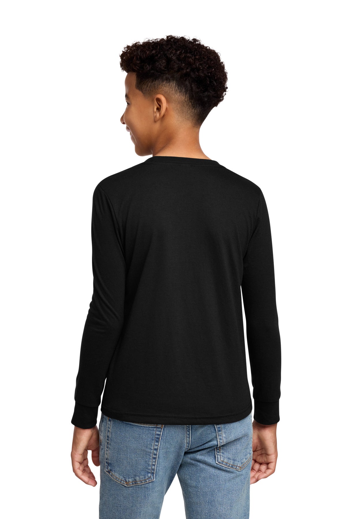 Black District Youth Perfect Tri Long Sleeve Tee DT132Y plain