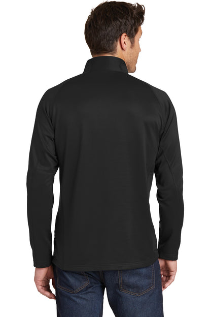 Black Eddie Bauer 1/2-Zip Performance Fleece. EB234 plain