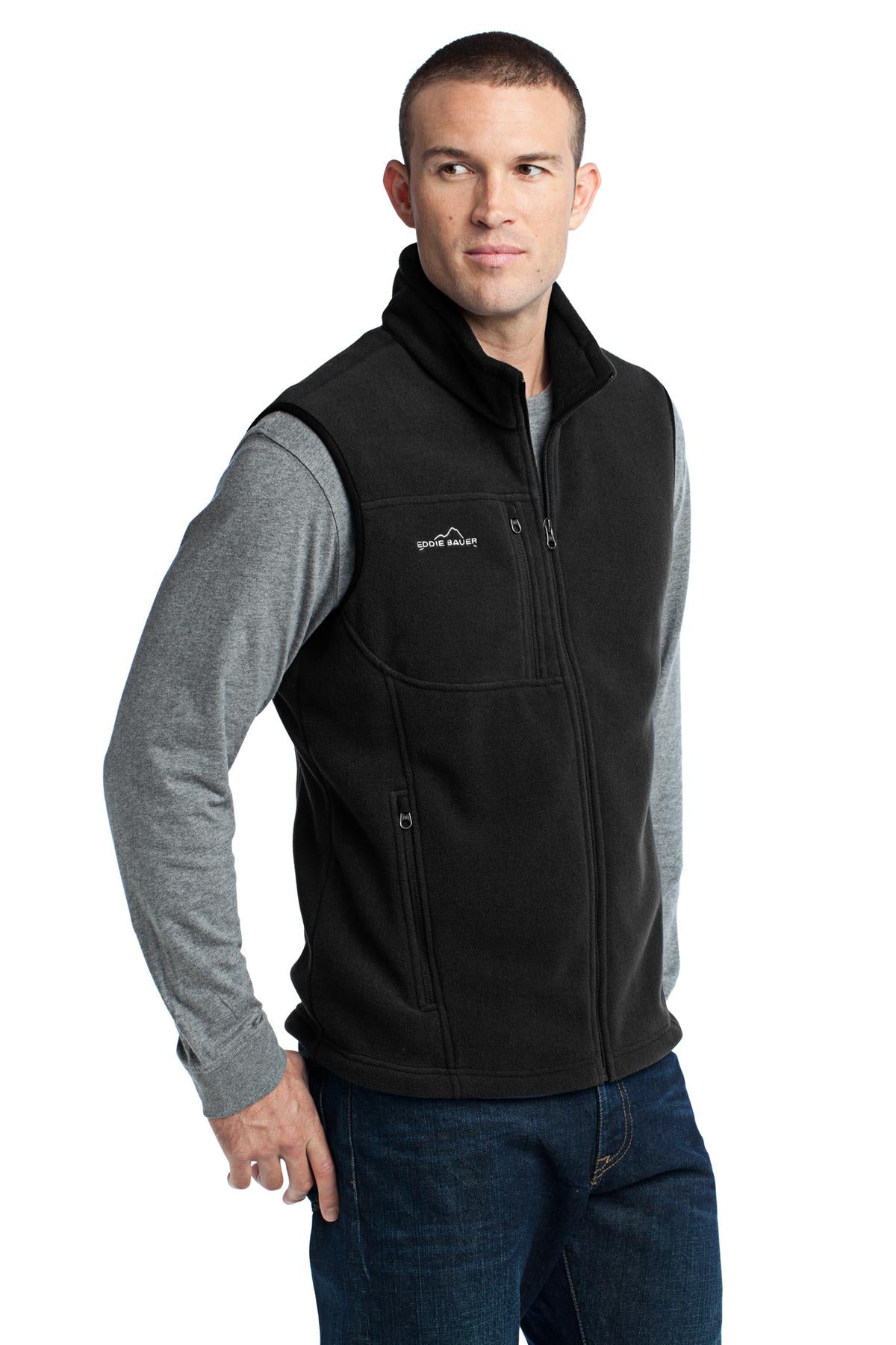 Black Eddie Bauer - Fleece Vest. EB204 plain
