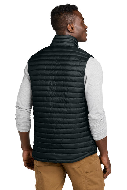 Black Eddie Bauer Packable Quilted Vest EB516 plain