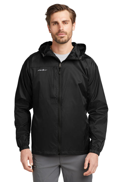 Black Eddie Bauer - Packable Wind Jacket. EB500
