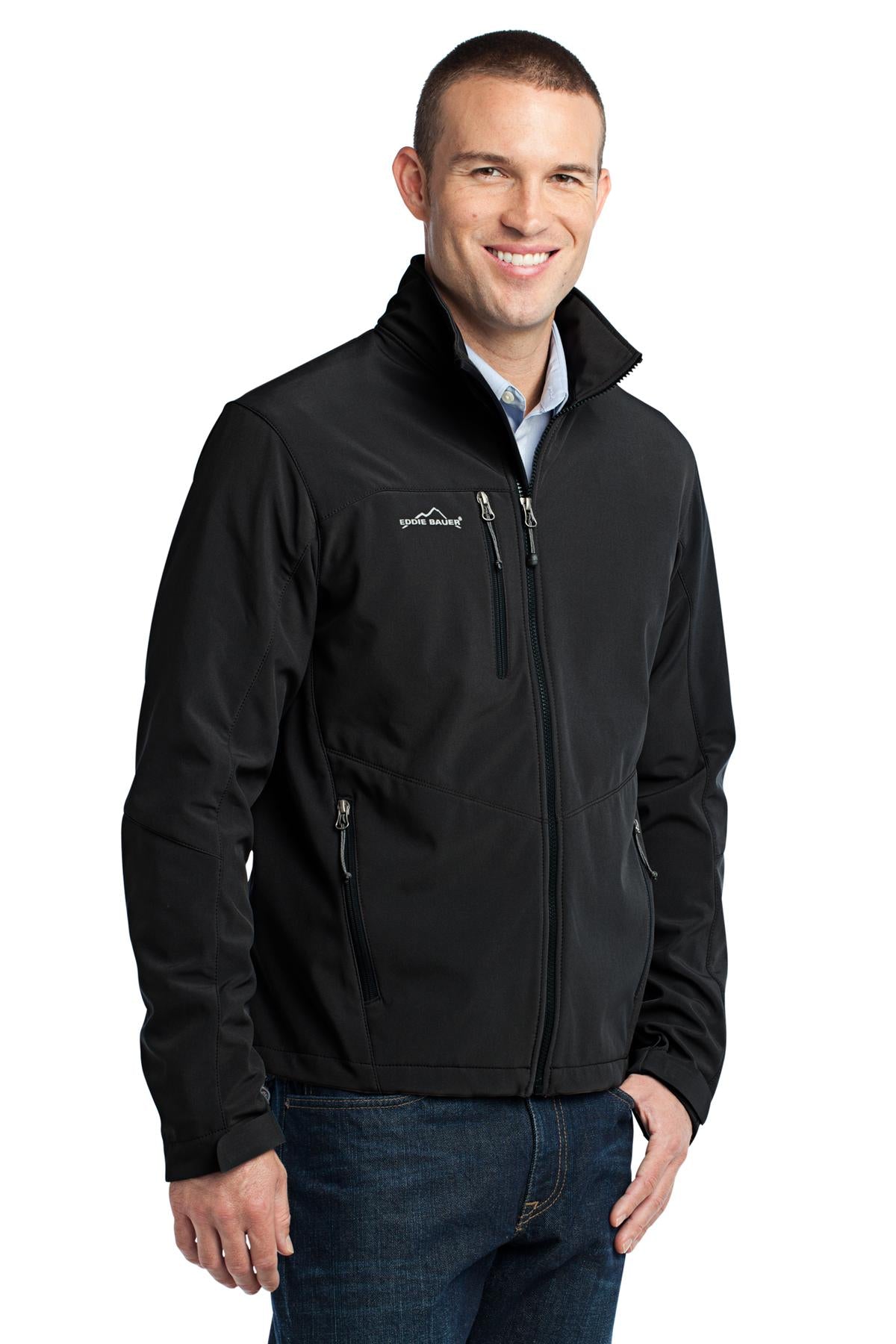 Black Eddie Bauer - Soft Shell Jacket. EB530 plain